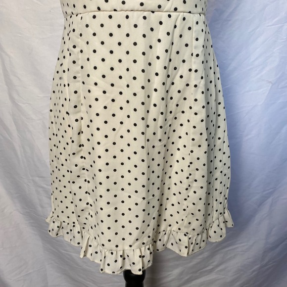 Altar'd State Polka Dot Mini Babydoll Dress Small Ruffle Hem Sundress Y2K Style - Picture 3 of 11